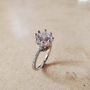 8 Prong CZ Engagement Ring
