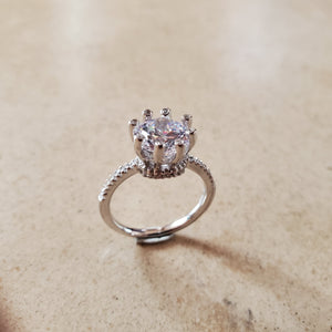 8 Prong CZ Engagement Ring