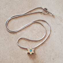 Load image into Gallery viewer, Silver and 14k Gold Star of David Necklace

