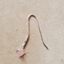 Load image into Gallery viewer, Dangling Silver Heart on Long Wire Earring
