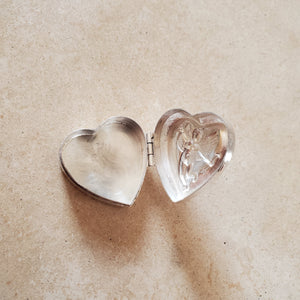 Heart Shaped Silver Pill Box