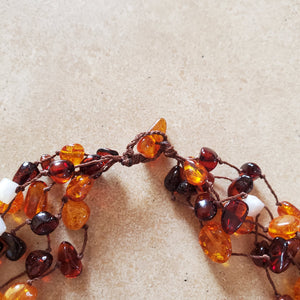 Multi Color Multi Strand Baltic Amber Necklace
