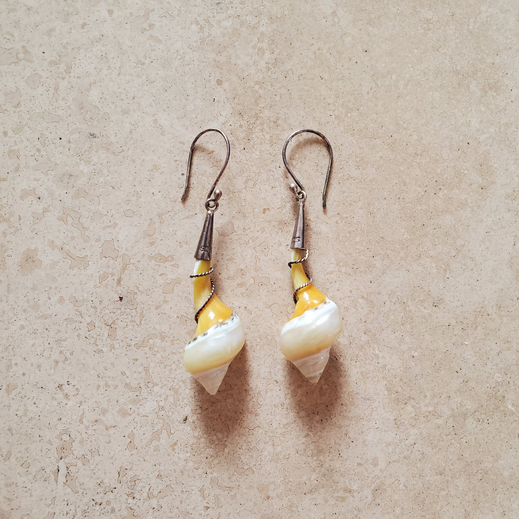 Shell Earrings with Silver