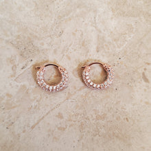 Load image into Gallery viewer, Tiny CZ Hoop Earrings

