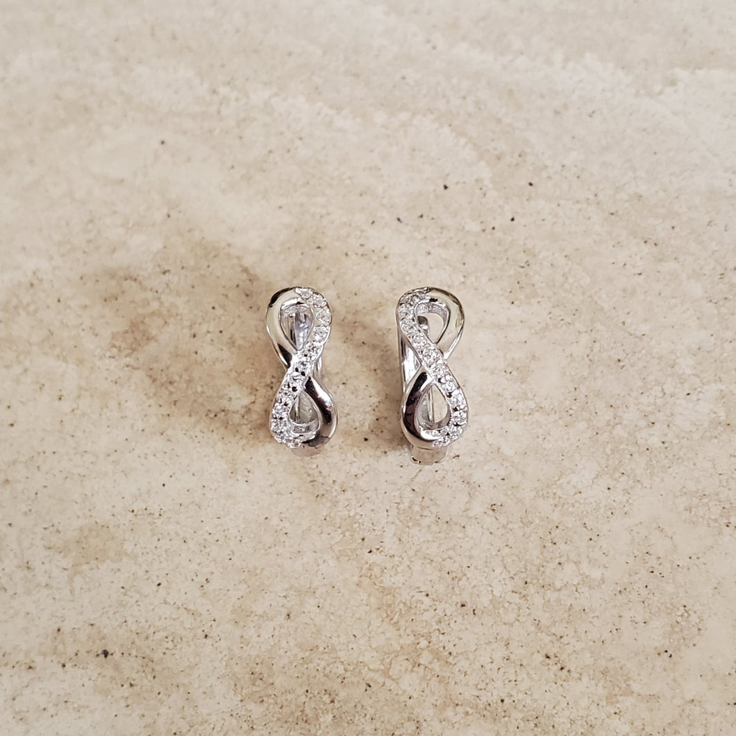 Infinity Symbol Huggie Earrings