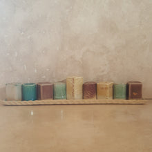 Load image into Gallery viewer, Ceramic Cubes on Tray Menorah
