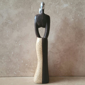 Stone and Pewter Sculpture