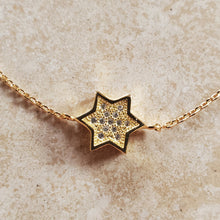 Load image into Gallery viewer, Gold Vermeil Star of David Bracelet
