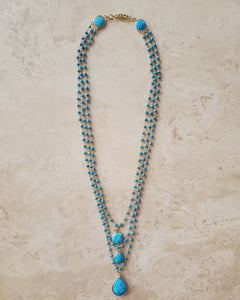 Triple Layer Turquoise Necklace