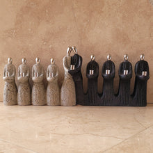 Load image into Gallery viewer, Stone and Pewter Menorah
