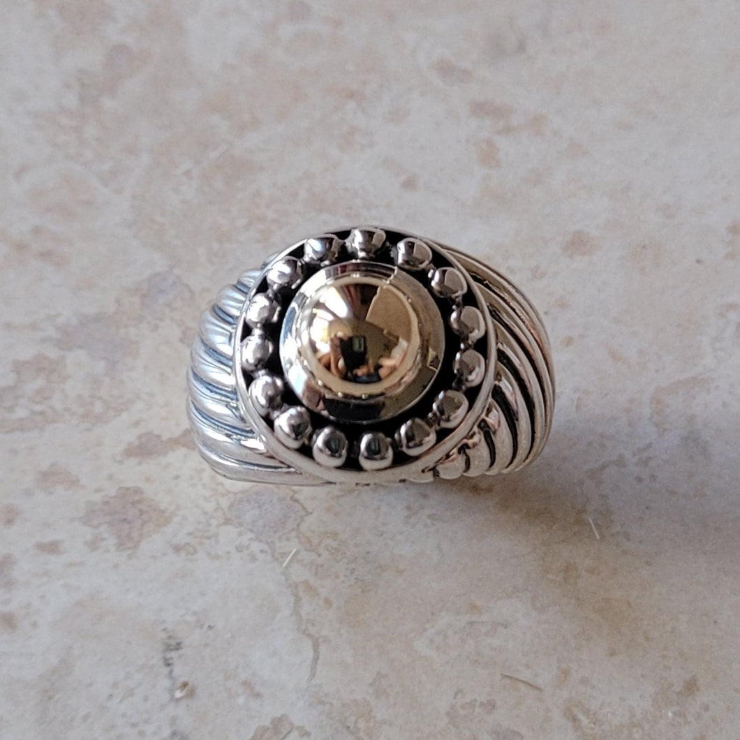 Sterling Silver and 18k Ring