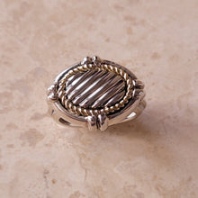Load image into Gallery viewer, Sterling Silver and 14k Gold Oval Ring
