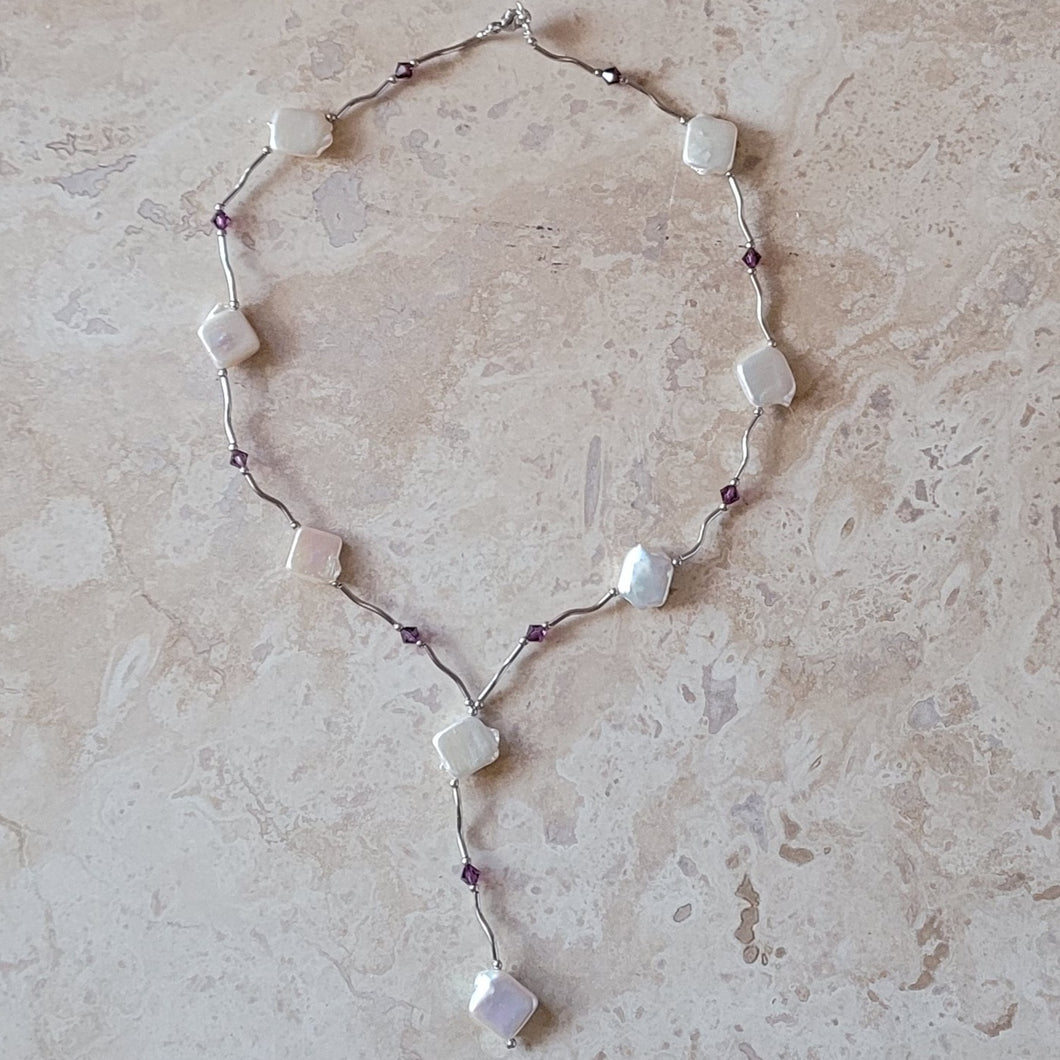 Freshwater Pearls and Silver Necklace
