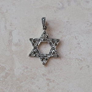 Silver and Marcasite Star of David