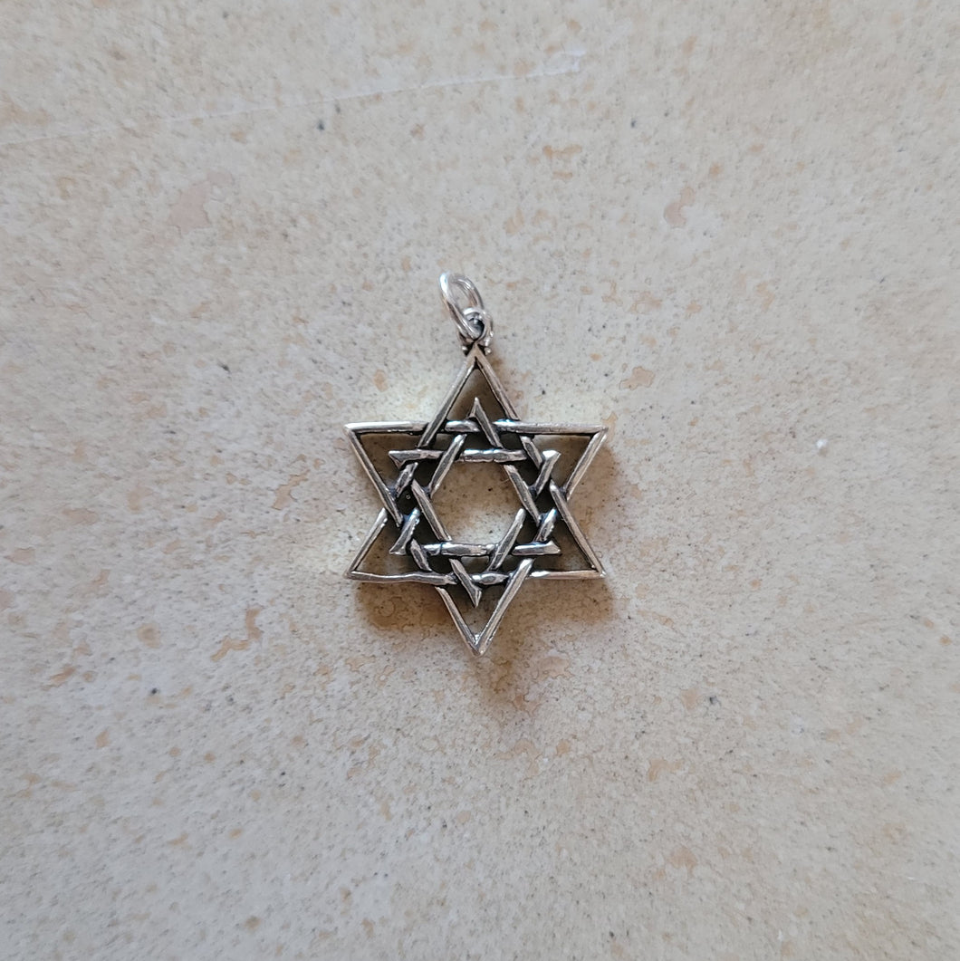 Woven Silver Star of David