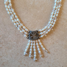 Load image into Gallery viewer, Freshwater Pearls with Silver Necklace
