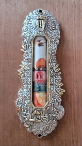 Small sterling Silver with Window Mezuzah