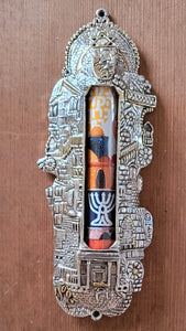 Large Sterling Silver Mezuzah with Window