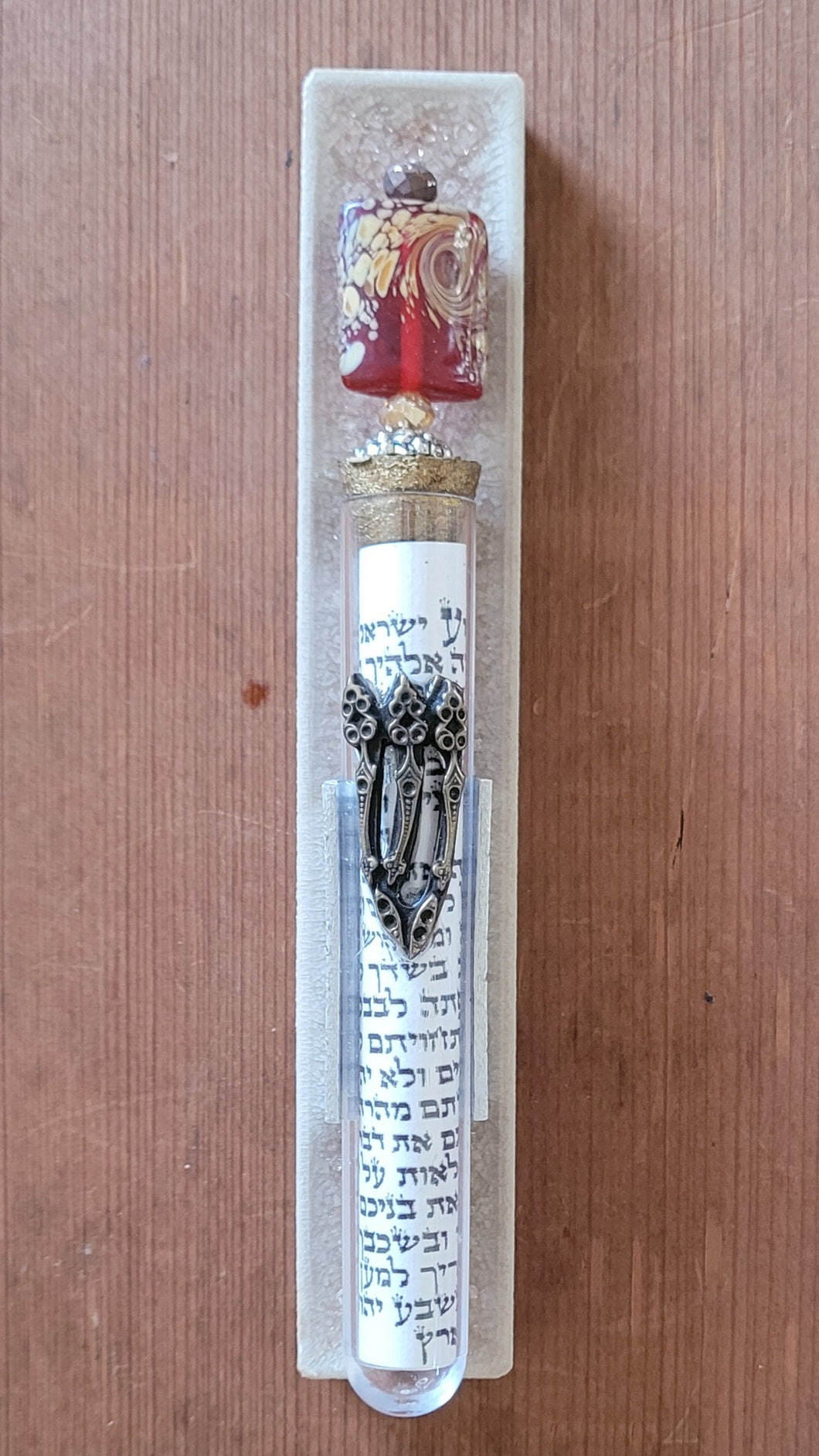 Ceramic with Glass Mezuzah