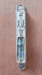 Sterling Silver Mezuzah with Roman Glass