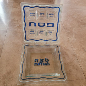 Fused Glass Seder Set