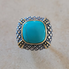 Load image into Gallery viewer, Silver with Turquoise Ring
