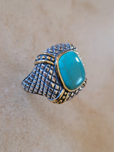 Load image into Gallery viewer, Silver with Turquoise Ring
