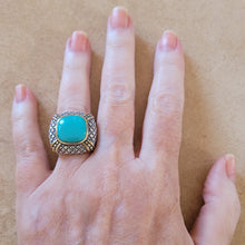 Load image into Gallery viewer, Silver with Turquoise Ring

