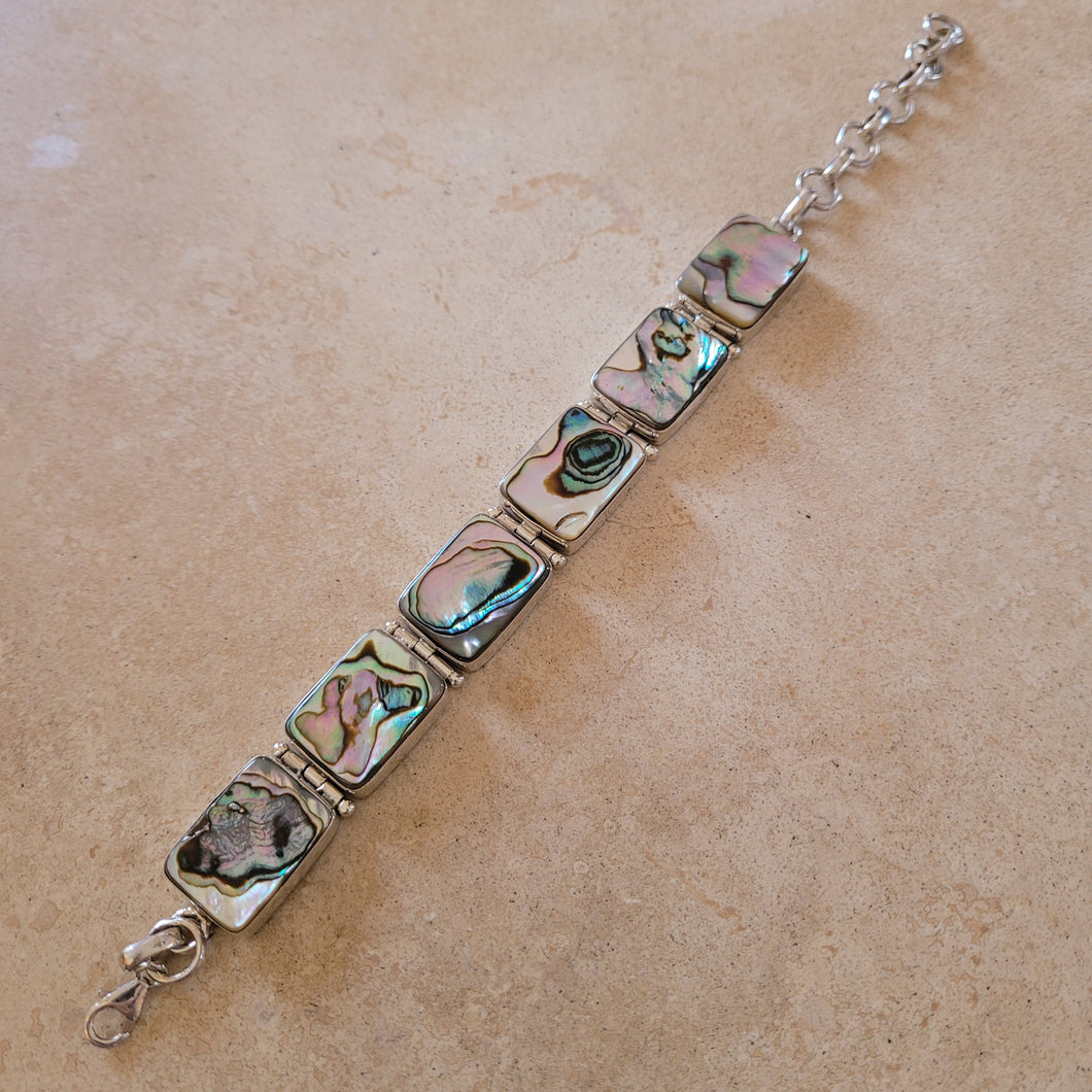 Silver and Abalone Bracelet