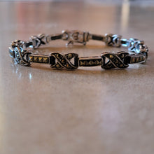 Load image into Gallery viewer, Silver and Marcastie &quot;Kiss&quot; Bracelet
