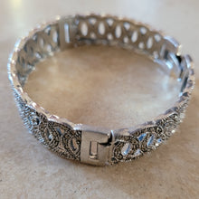 Load image into Gallery viewer, Silver with Marcasite Circle Bangle Bracelet
