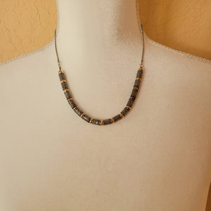Silver and Gold Beaded Necklace