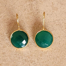 Load image into Gallery viewer, Gold and Onyx Earrings

