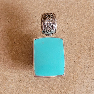 Silver and Turquoise Pendant