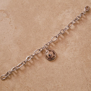 Silver Charm Bracelet with Star of David Charm